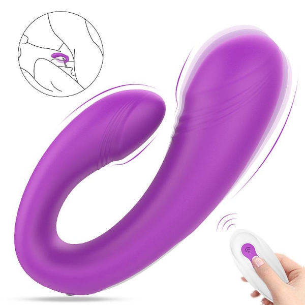 S-Hande Hearth Sweety Massageador de Casal em Silicone Roxo - Image 6