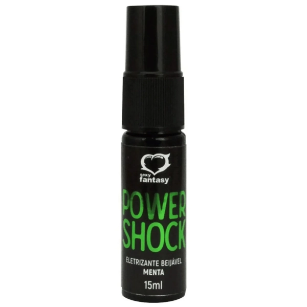 POWER SHOCK EXCITANTE ELETRIZANTE BEIJÁVEL UNISSEX MENTA15ML SEXY FANTASY