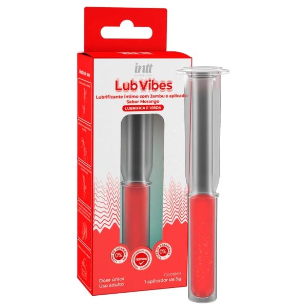 LUB VIBES LUBRIFICANTE ÍNTIMO COM JAMBU MORANGO E APLICADOR 5G INTT WELLNESS