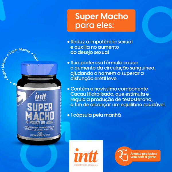 SUPER MACHO O PODER DO AZUL CÁPSULAS POTENCIALIZADOR MASCULINO INTT - Image 5