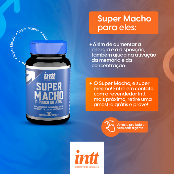 SUPER MACHO O PODER DO AZUL CÁPSULAS POTENCIALIZADOR MASCULINO INTT - Image 4