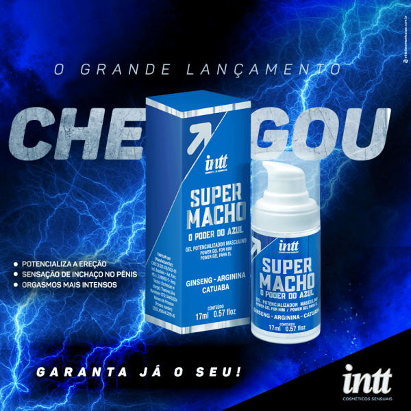 SUPER MACHO O PODER DO AZUL GEL POTENCIALIZADOR MASCULINO 17 ML INTT - Image 3