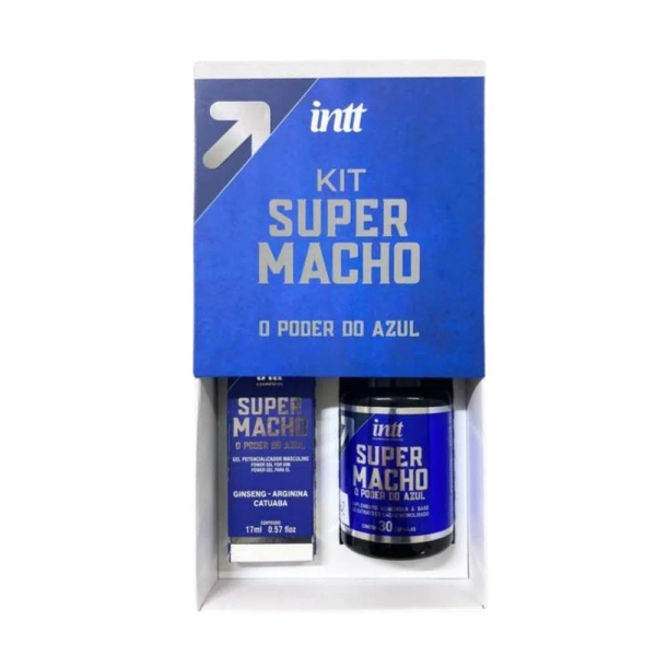 KIT SUPER MACHO COM 1 SUPER MACHO COM 30 CÁPSULAS E 1 SUPER MACHO GEL 17 ML INTT