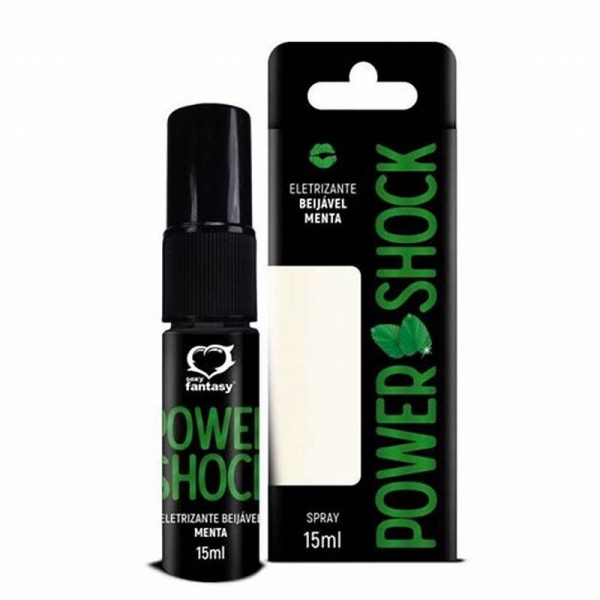 POWER SHOCK EXCITANTE ELETRIZANTE BEIJÁVEL UNISSEX MENTA15ML SEXY FANTASY - Image 2