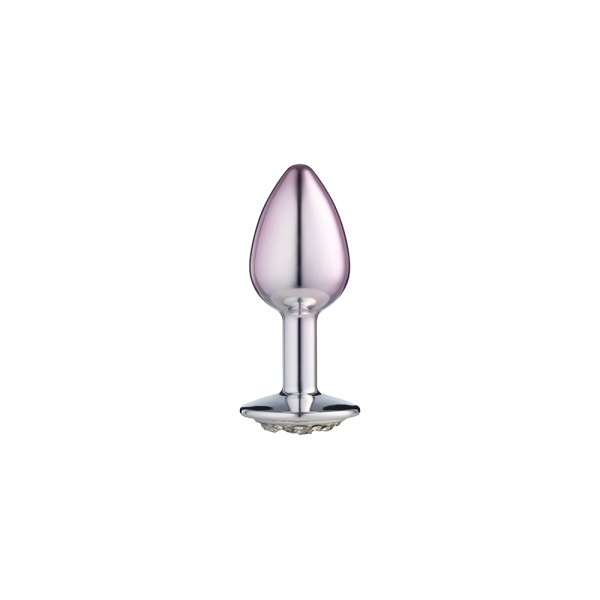 Plug Anal Prata Com Rosa Tamanho P Cravejado Sexy Fantasy - Image 3