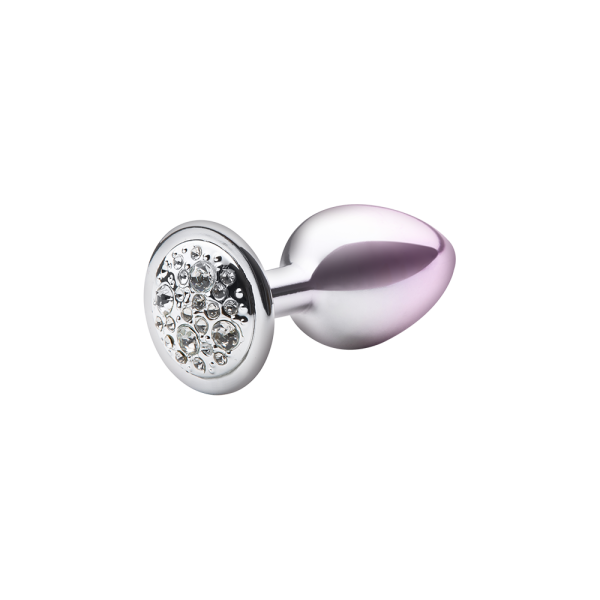 Plug Anal Prata Com Rosa Tamanho P Cravejado Sexy Fantasy - Image 4