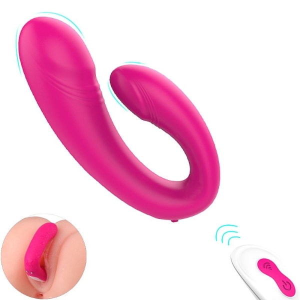 S-Hande Heart Sweety Massageador De Casal Em Silicone Rosa - Image 4
