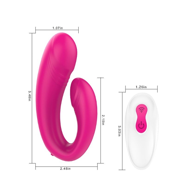 S-Hande Heart Sweety Massageador De Casal Em Silicone Rosa