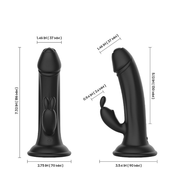 Gigante Vibrador de Ponto G e clitóris com ventosa - King Caesar - Recarregável - S-hande