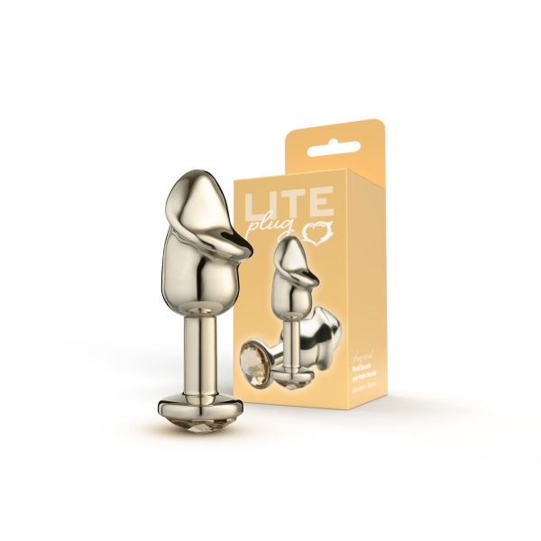 Plug Anal P Dourado Com Pedra Sexy Fantasy