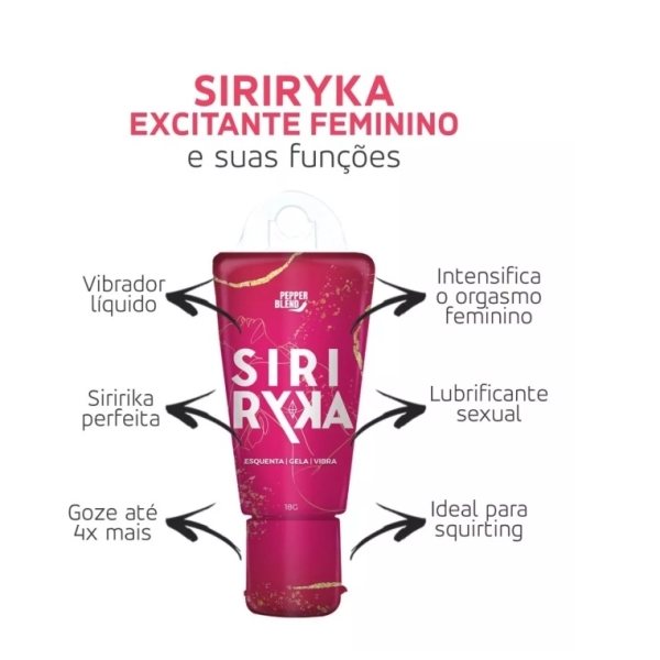 SIRI RYKA GEL COMESTÍVEL ESQUENTA, GELA E VIBRA 18G PEPPER BLEND