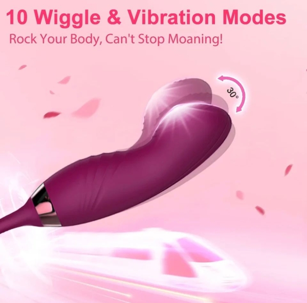 Vibrador de Ponto G e Clitóris com Pulsação - Formato de Rosa - Flowery Pro - roxo - Image 3