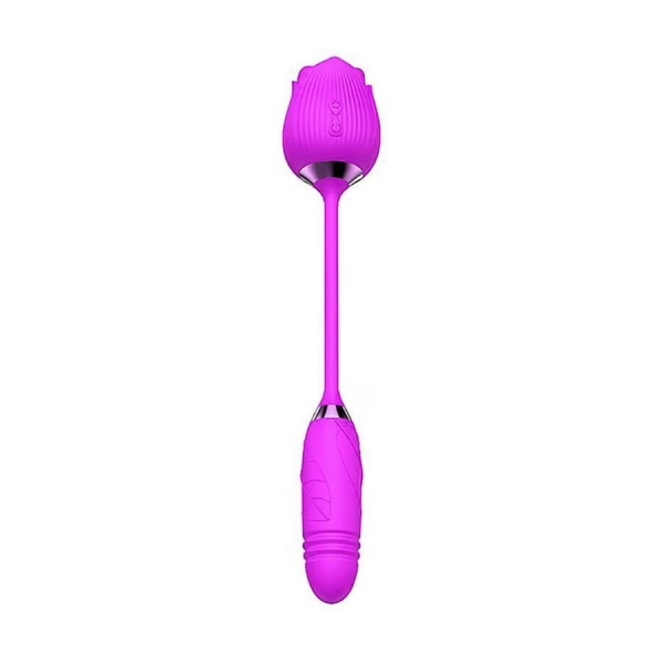 Rosa Estimulador Clitoriano Com Ponto G lilas Vai E Vem - Image 2