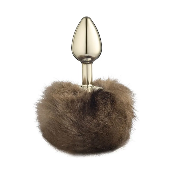 PLUG ANAL P METALIZADO COM RABO POMPOM LINHA LITE PLUG SEXY FANTASY