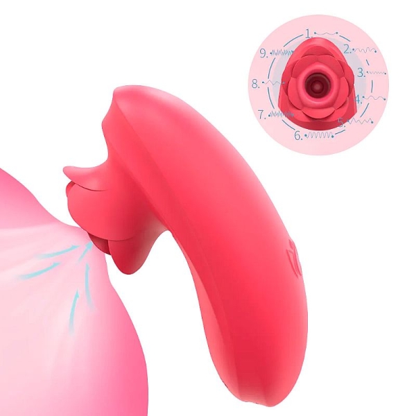Losa Vibrador De Clitoris Em Formato De Rosa Com 9 Modos De Pulsação - Image 4