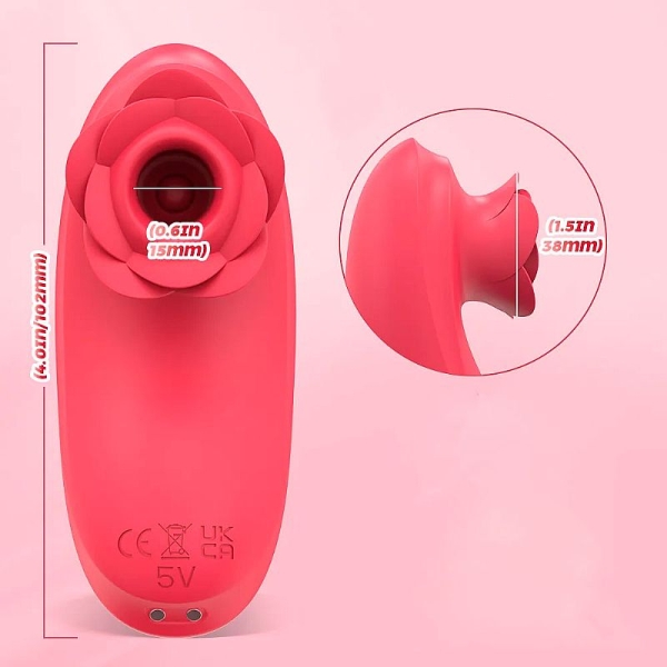 Losa Vibrador De Clitoris Em Formato De Rosa Com 9 Modos De Pulsação - Image 2