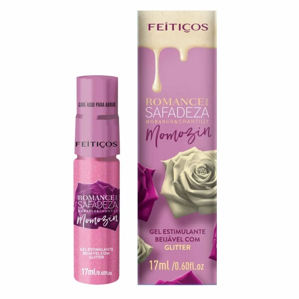 Romance com Safadeza Momozin Gel Estimulande Sabor Morango e Chatilly 17 ml Feitiços Aromáticos - Image 2