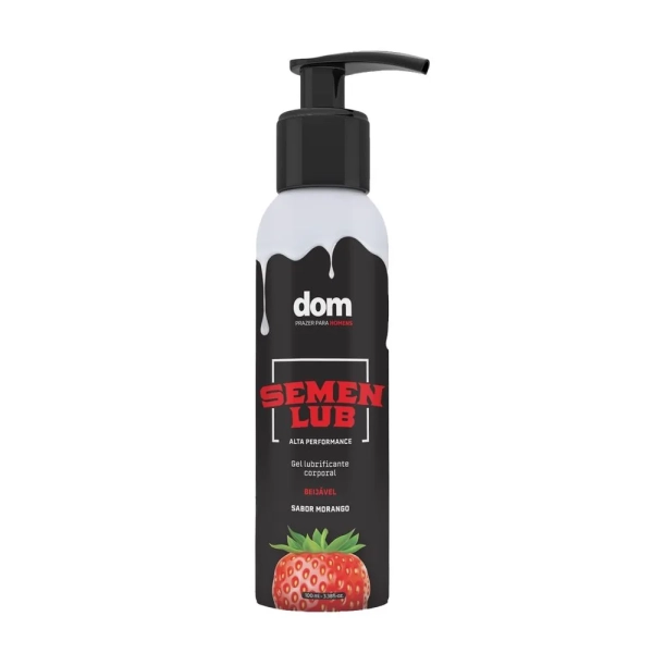 Semen Lub Gel Lubrificante sabor morango Beijável 100 ml Adão e Eva - Image 4