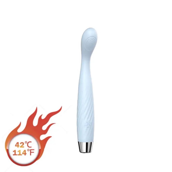 Vibrador ponto G com aquecimento cor Azul - Image 3