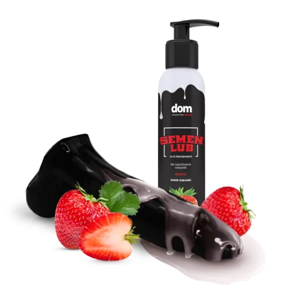 Semen Lub Gel Lubrificante sabor morango Beijável 100 ml Adão e Eva