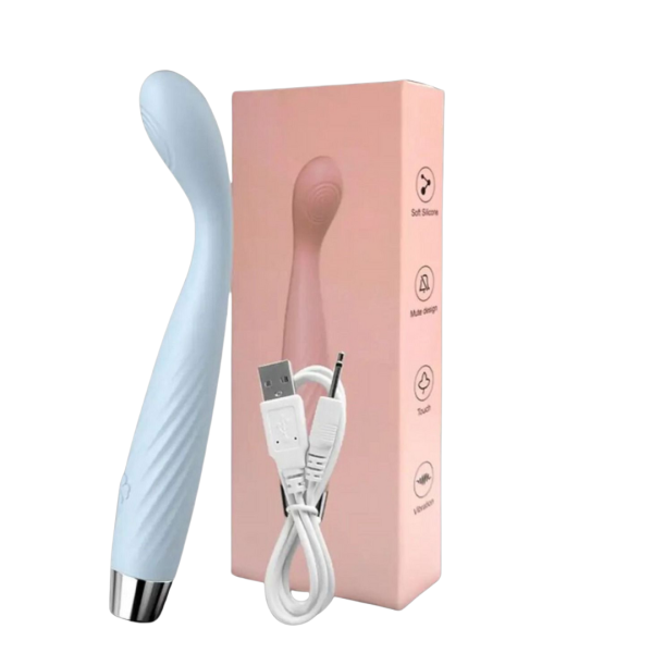 Vibrador ponto G com aquecimento cor Azul