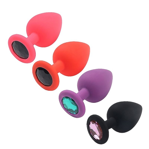 Plug Anal P pedra vermelha Silicone - Image 2