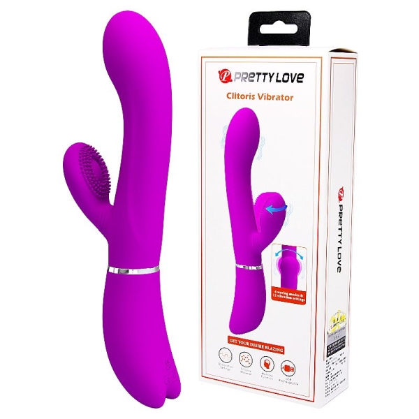Vibrador de Ponto G e Clitóris - DJ - Pretty Love