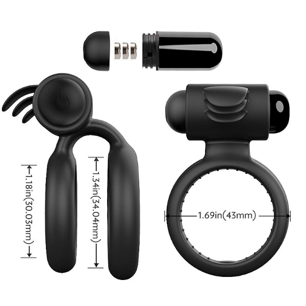 Anel Peniano Duplo com Vibro - Nightcrawler - S-Hande - Image 3