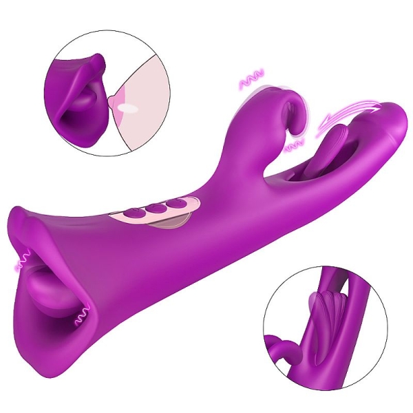 Tease Park Vibrador de Ponto G e Clitóris com Boca e Dedilhar Slap - Image 2