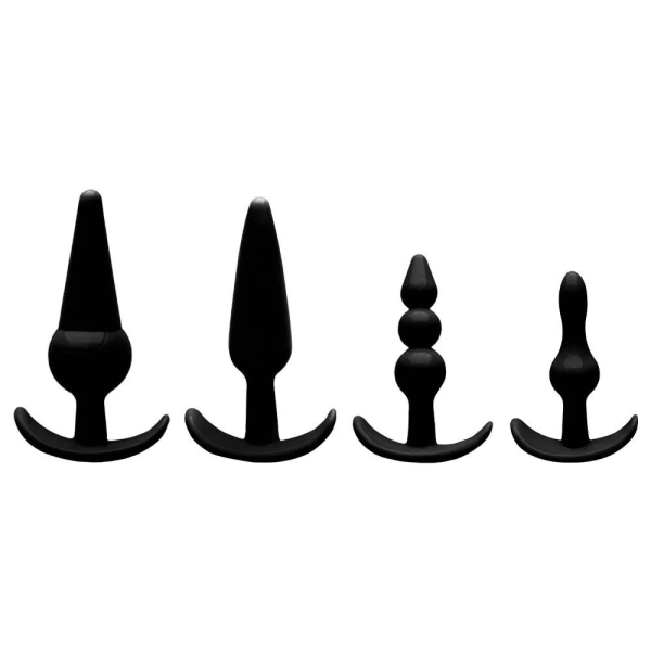 Kit Com 4 Plugs Anais Em Silicone Yaffa - U - Preto - Image 2